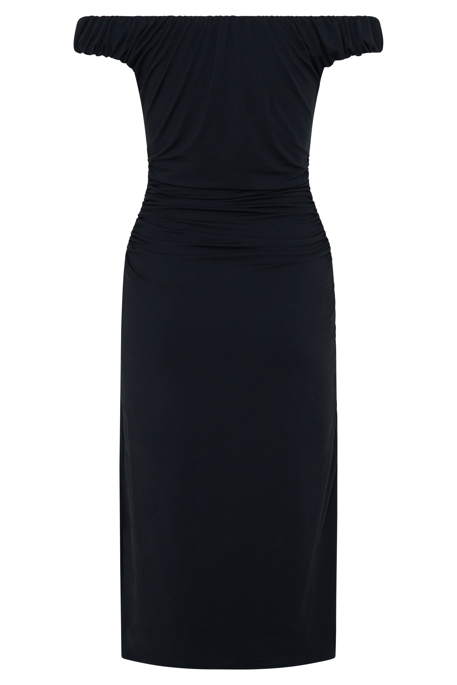 Alize Cupro Knee Length Dress - Black