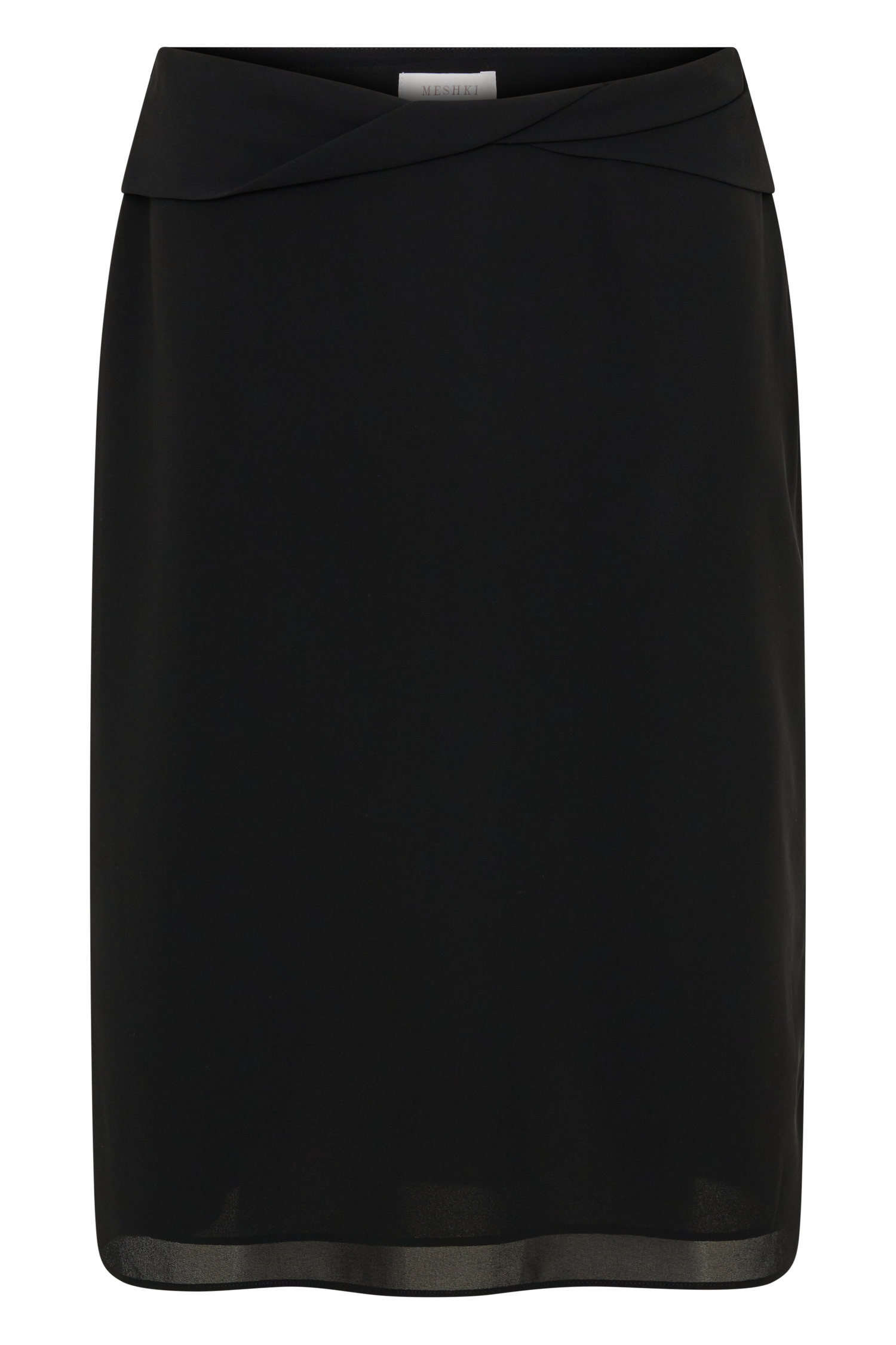 Amelia Chiffon Midi Skirt - Black
