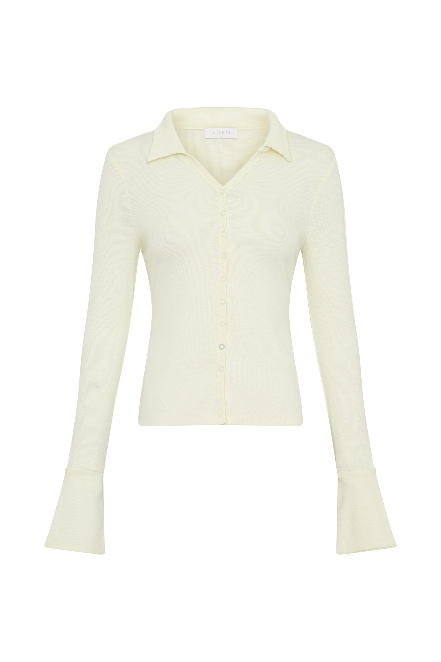 Analisa Button Down Long Sleeve Top - Ivory