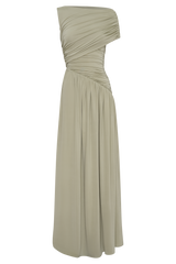 Ayeshya Slinky Asymmetric Maxi Dress - Sage
