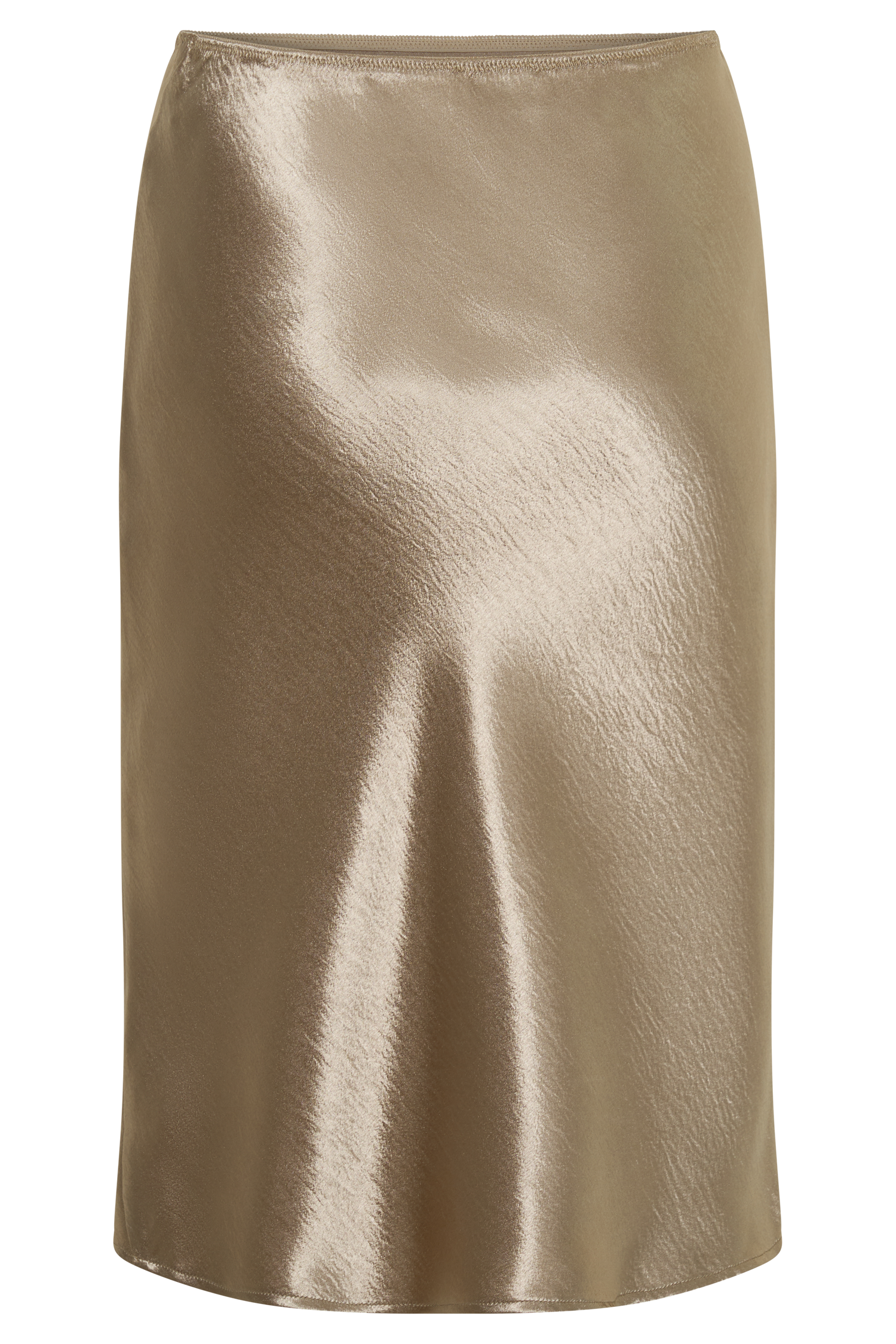 Cleo Satin Midi Skirt - Gold
