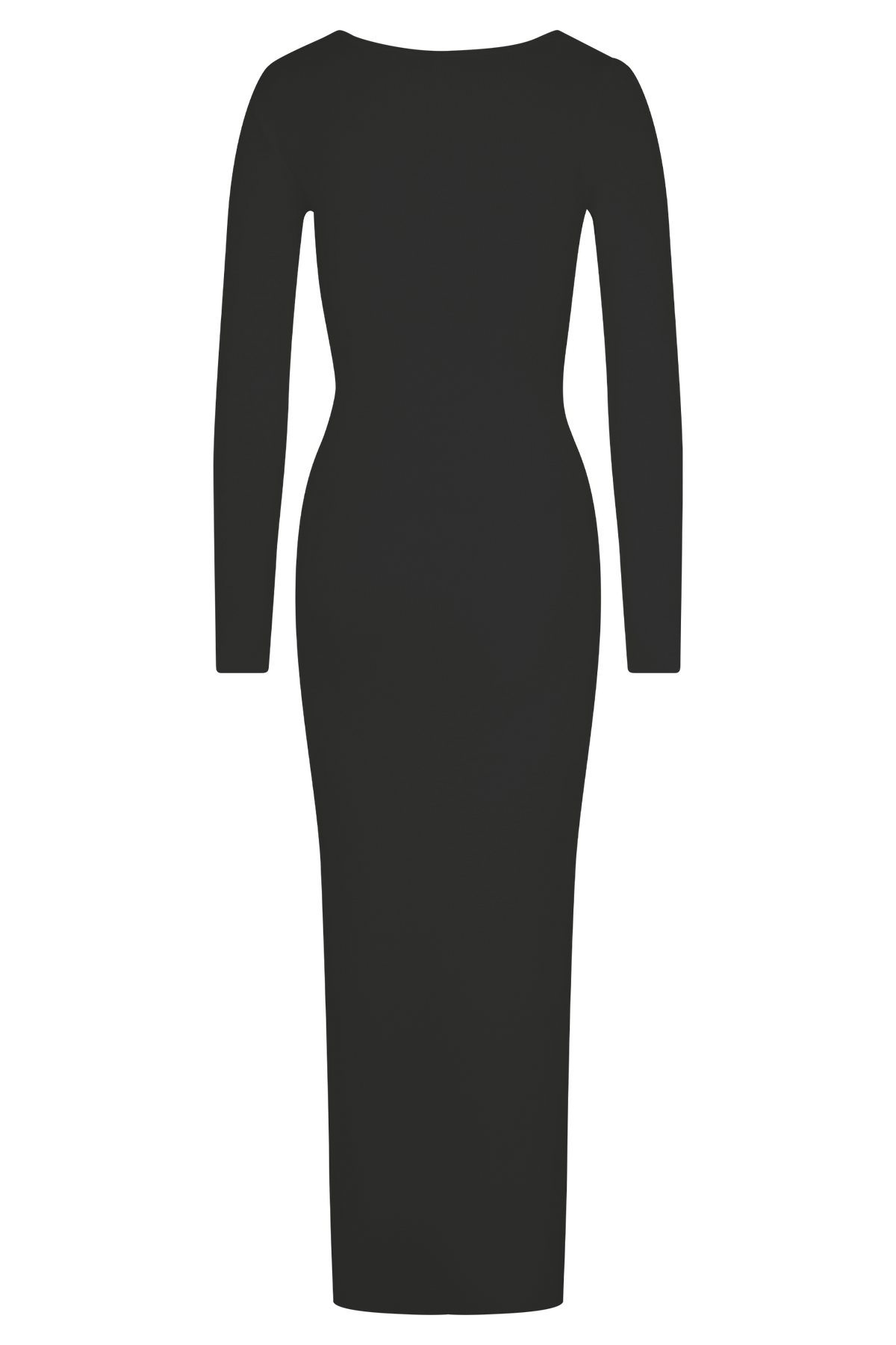 Culver Draped Twist Knit Midi Dress - Black