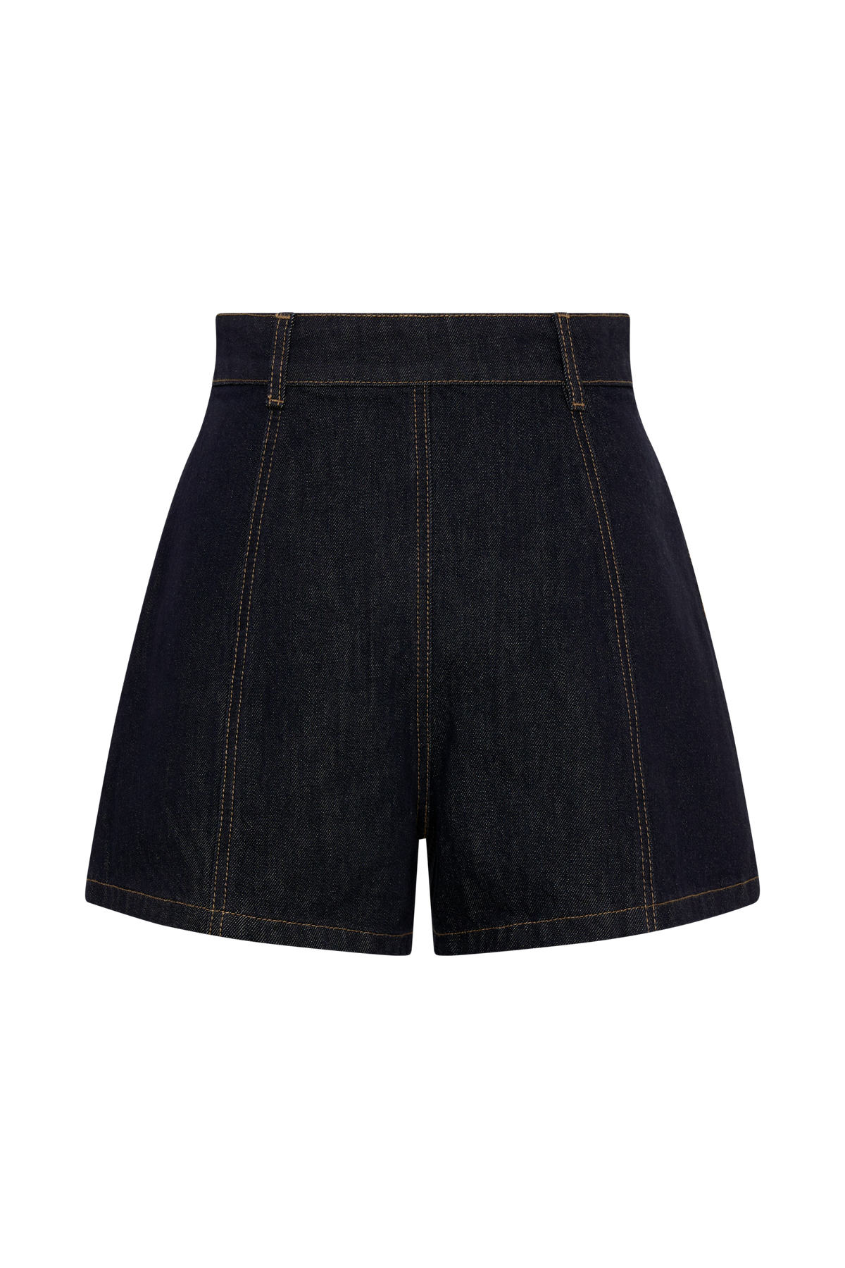 Demi High Waisted Denim Shorts - Washed Indigo Blue