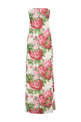 Ella Strapless Chiffon Maxi Dress - Sonia Rose Print