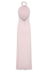 Elyna Slinky Halter Maxi Dress - Pale Pink