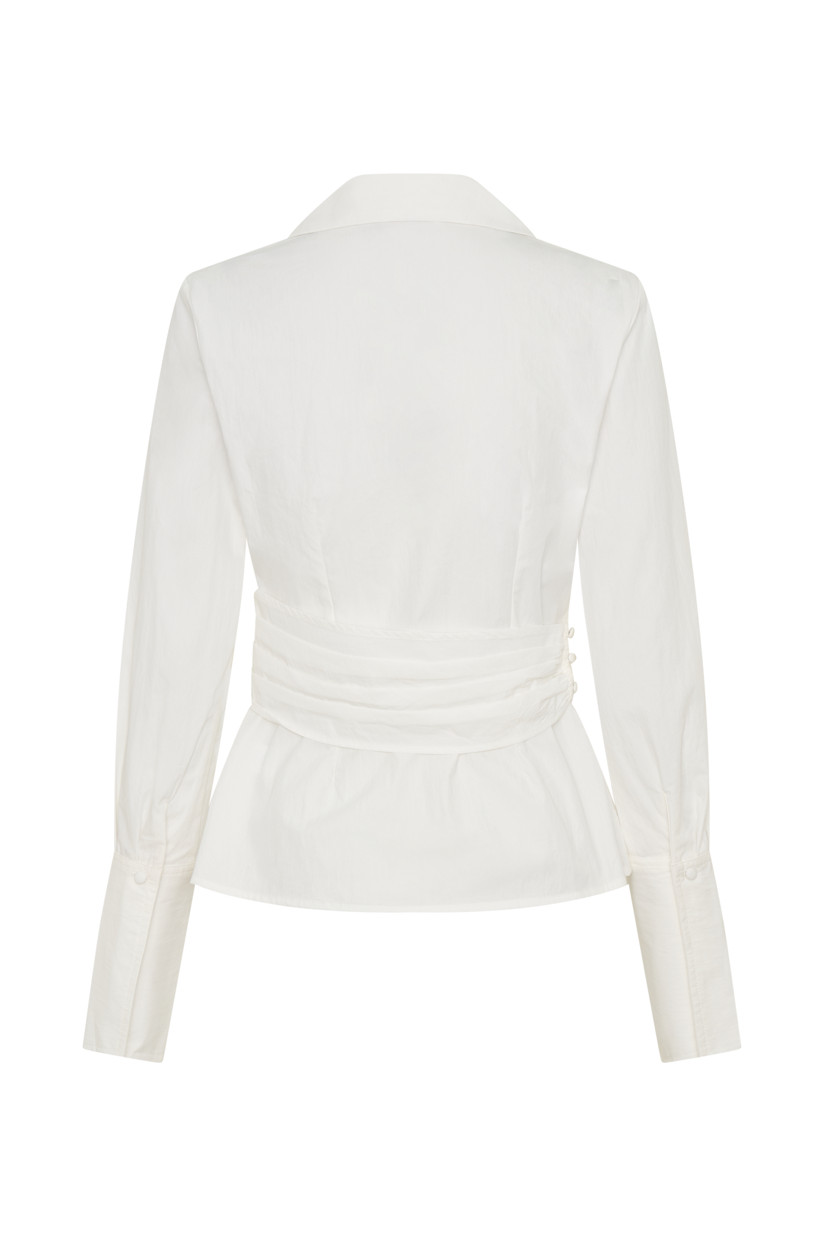 Eugenia Wrap Cotton Shirt - White