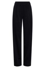 Fatima Satin Straight Leg Pant - Black