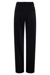 Fatima Satin Straight Leg Pant - Black