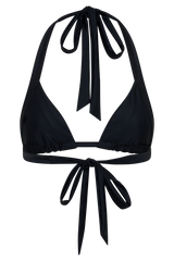 Fern Triangle Bikini Top - Black
