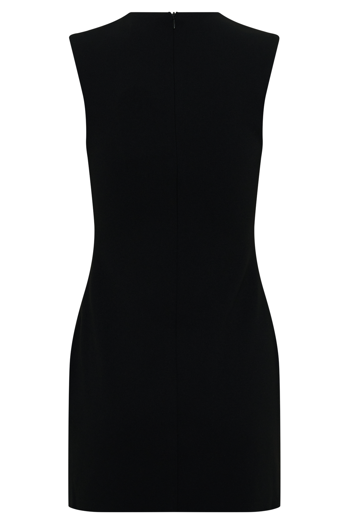 Fion Sleeveless Stretch Crepe Mini Dress - Black