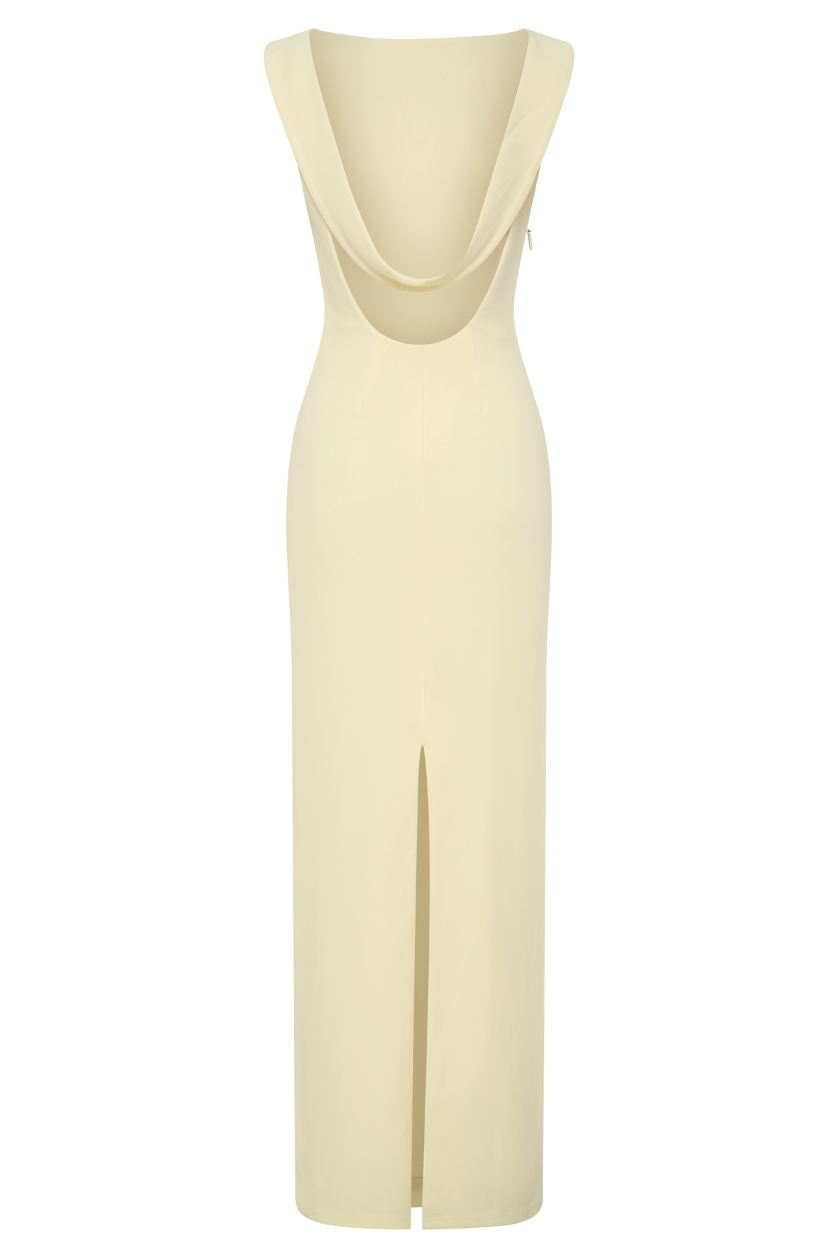 Galilea Crepe Draped Maxi Dress - Lemon