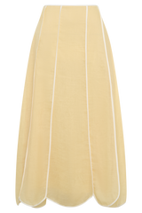 Georgia Panelled Midi Skirt - Butter