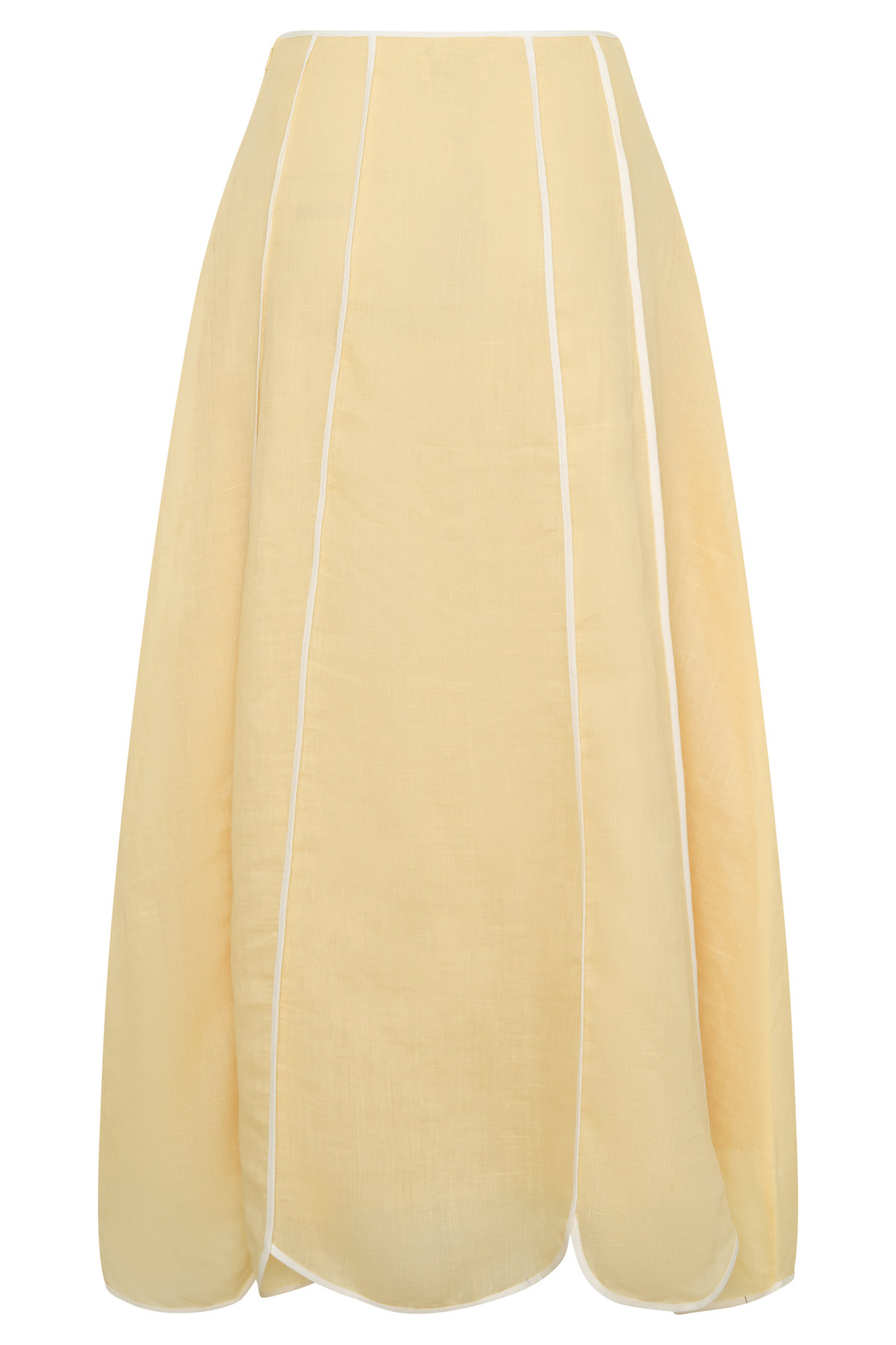 Georgia Panelled Midi Skirt - Butter
