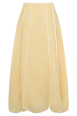 Georgia Panelled Midi Skirt - Butter