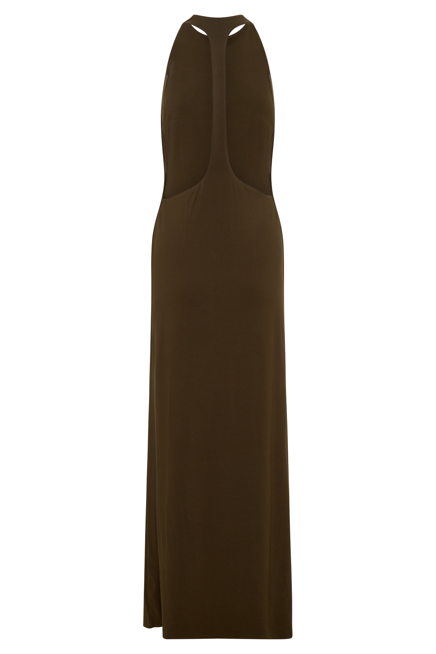 Halley Back T-Strap Maxi Dress - Chocolate