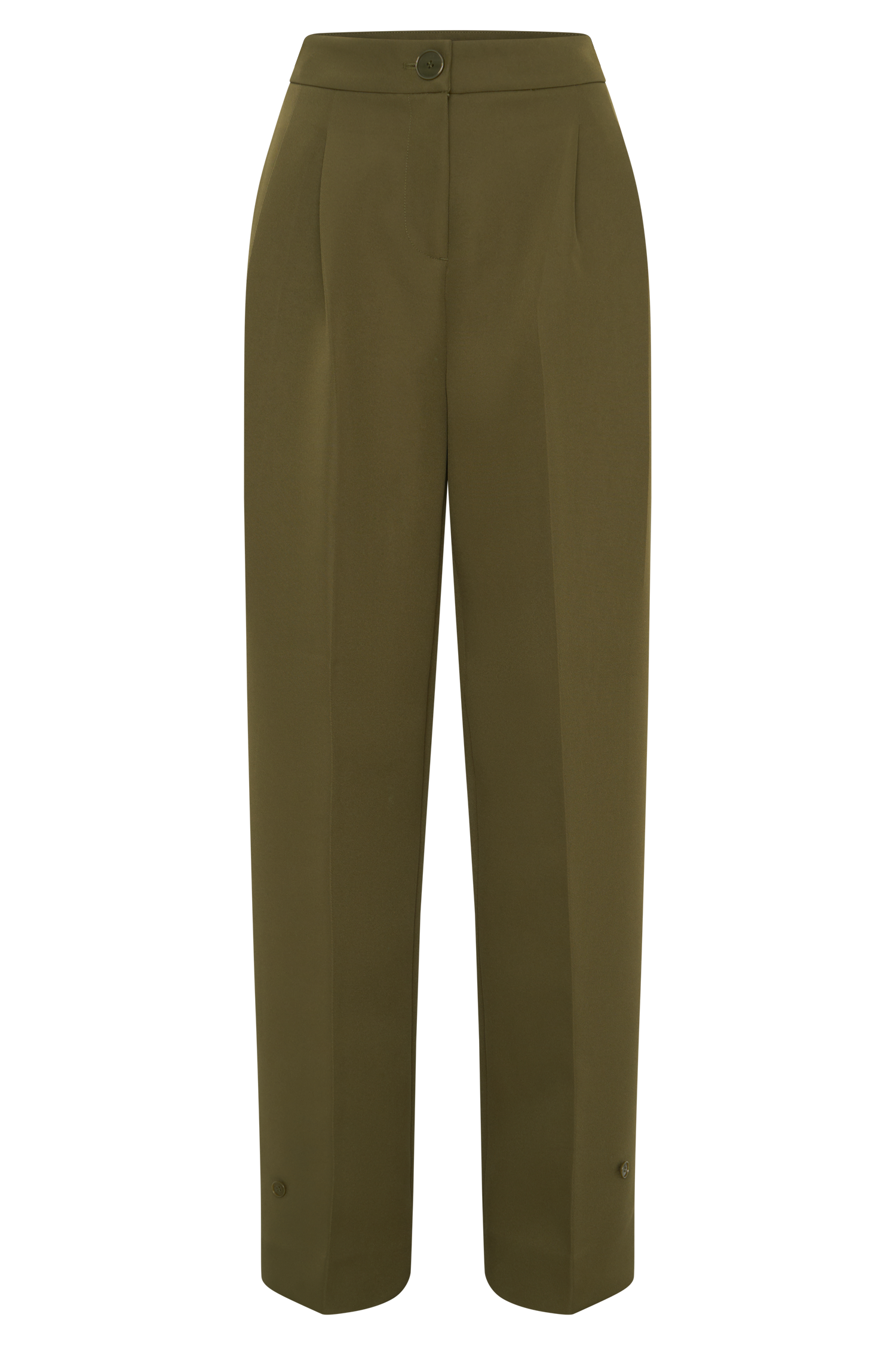 Hazel Pleated Suiting Pants - Olive