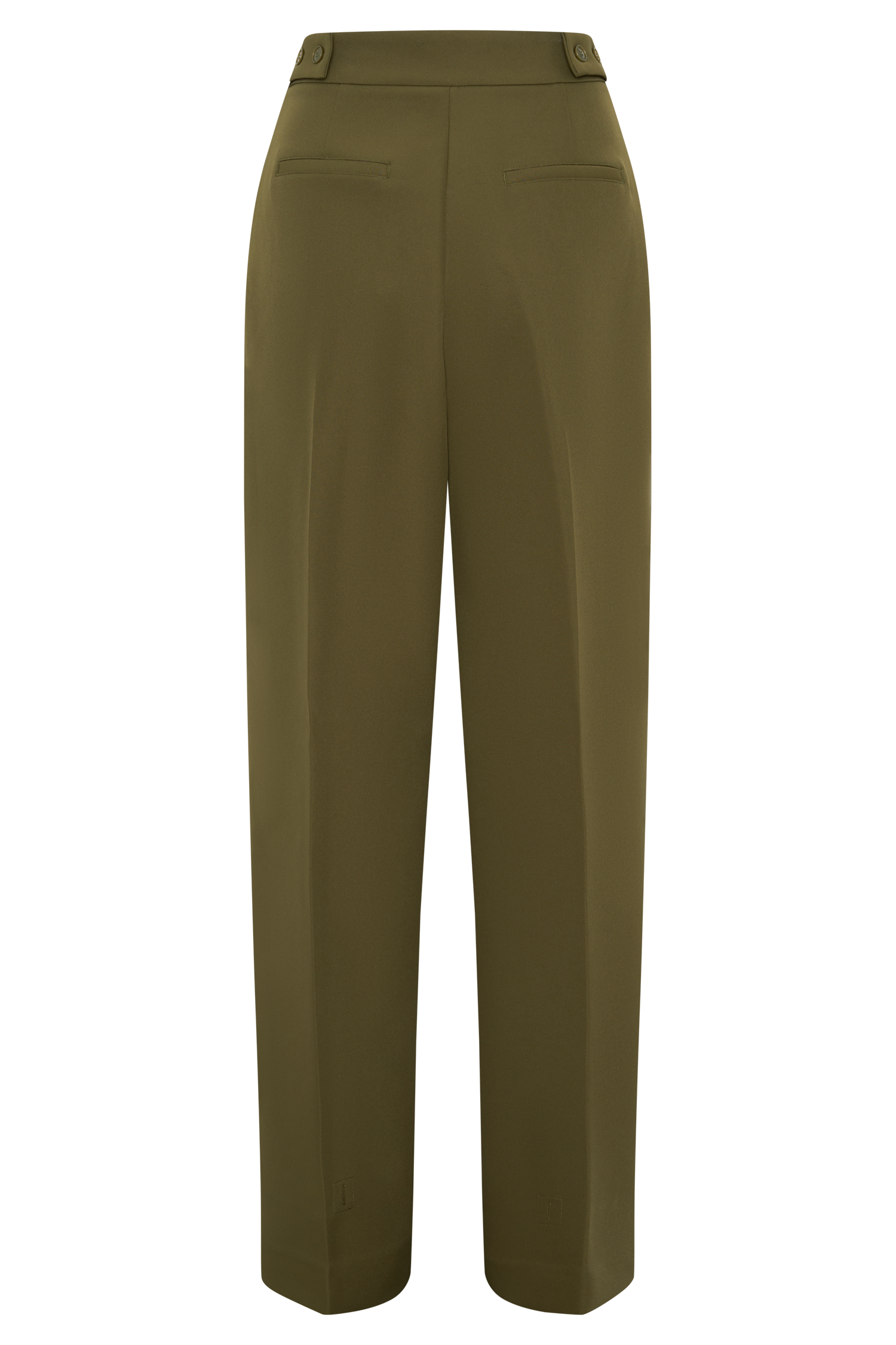 Hazel Pleated Suiting Pants - Olive