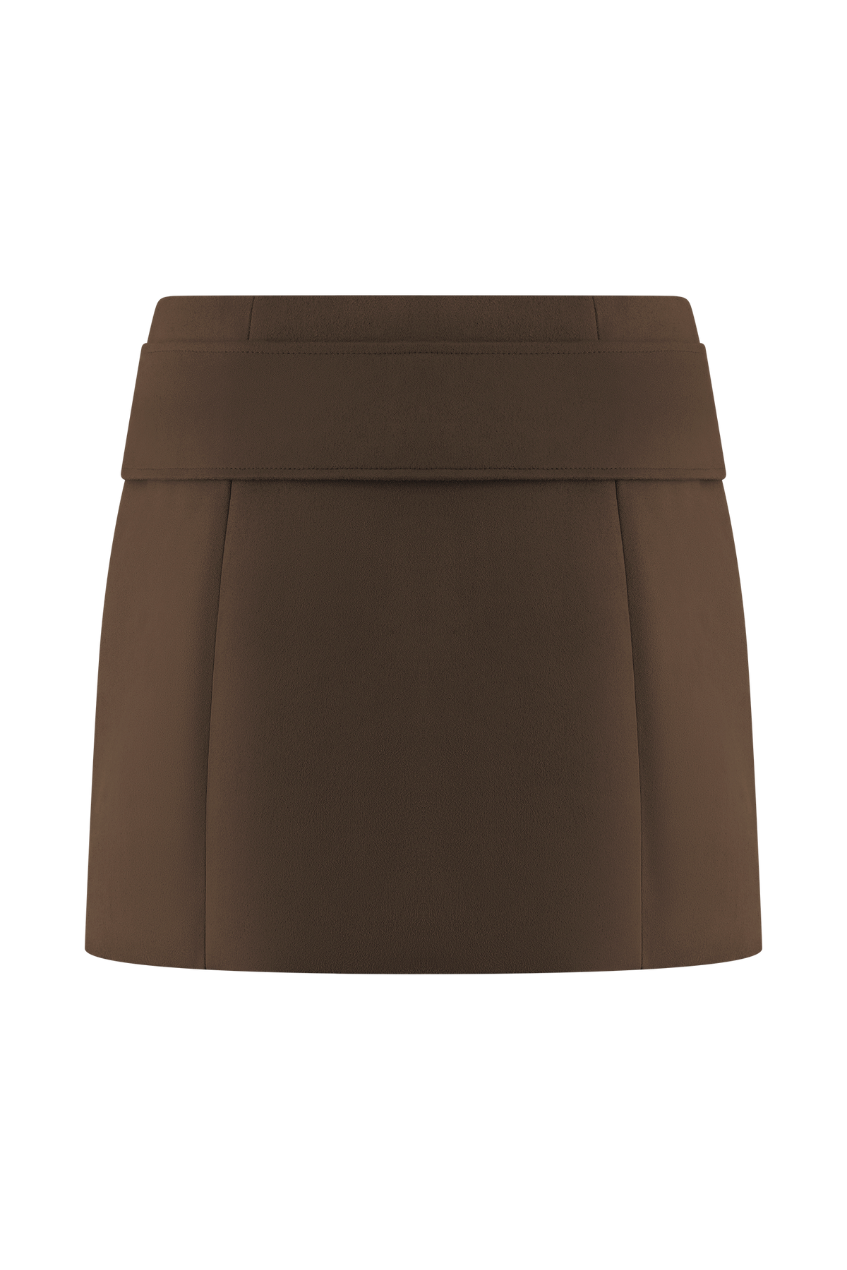 Hayes Faux Suede Belted Mini Skirt - Chocolate