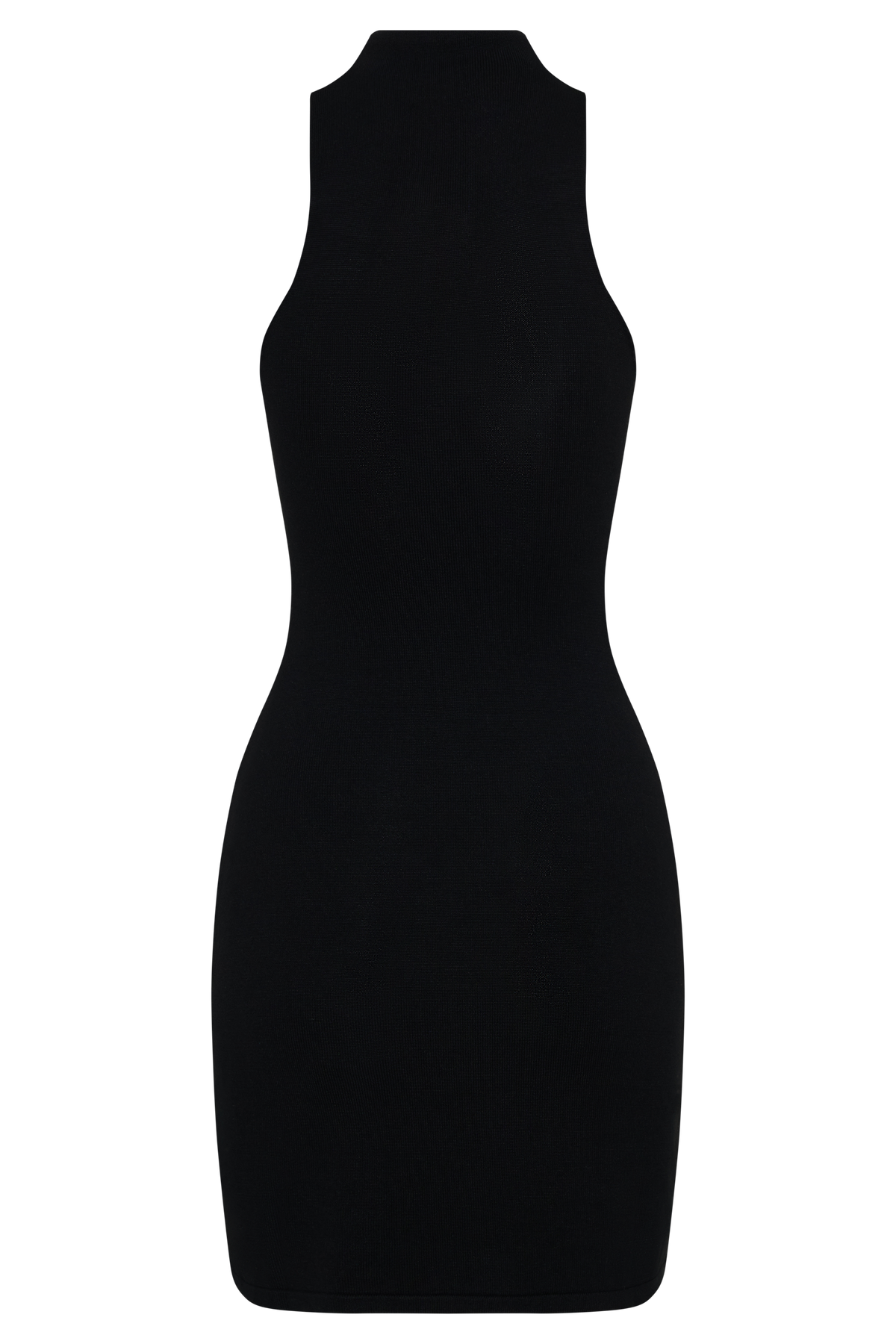 Hector Halter Neck Knit Mini Dress - Black
