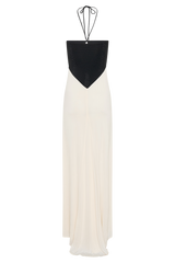 Hien Sequin Halter Maxi Dress - Black/Ivory
