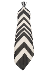 Hope Halter Midi Dress - Black/White