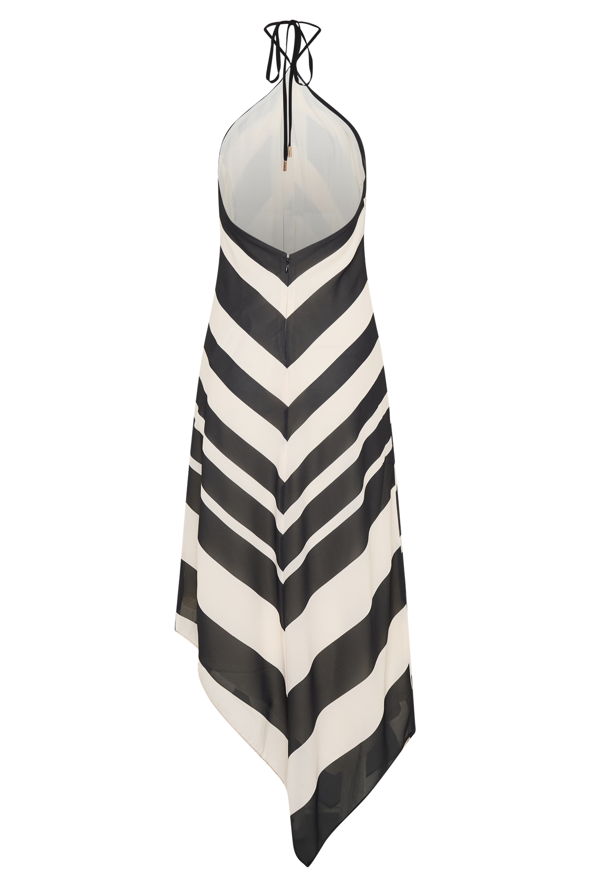 Hope Halter Midi Dress - Black/White