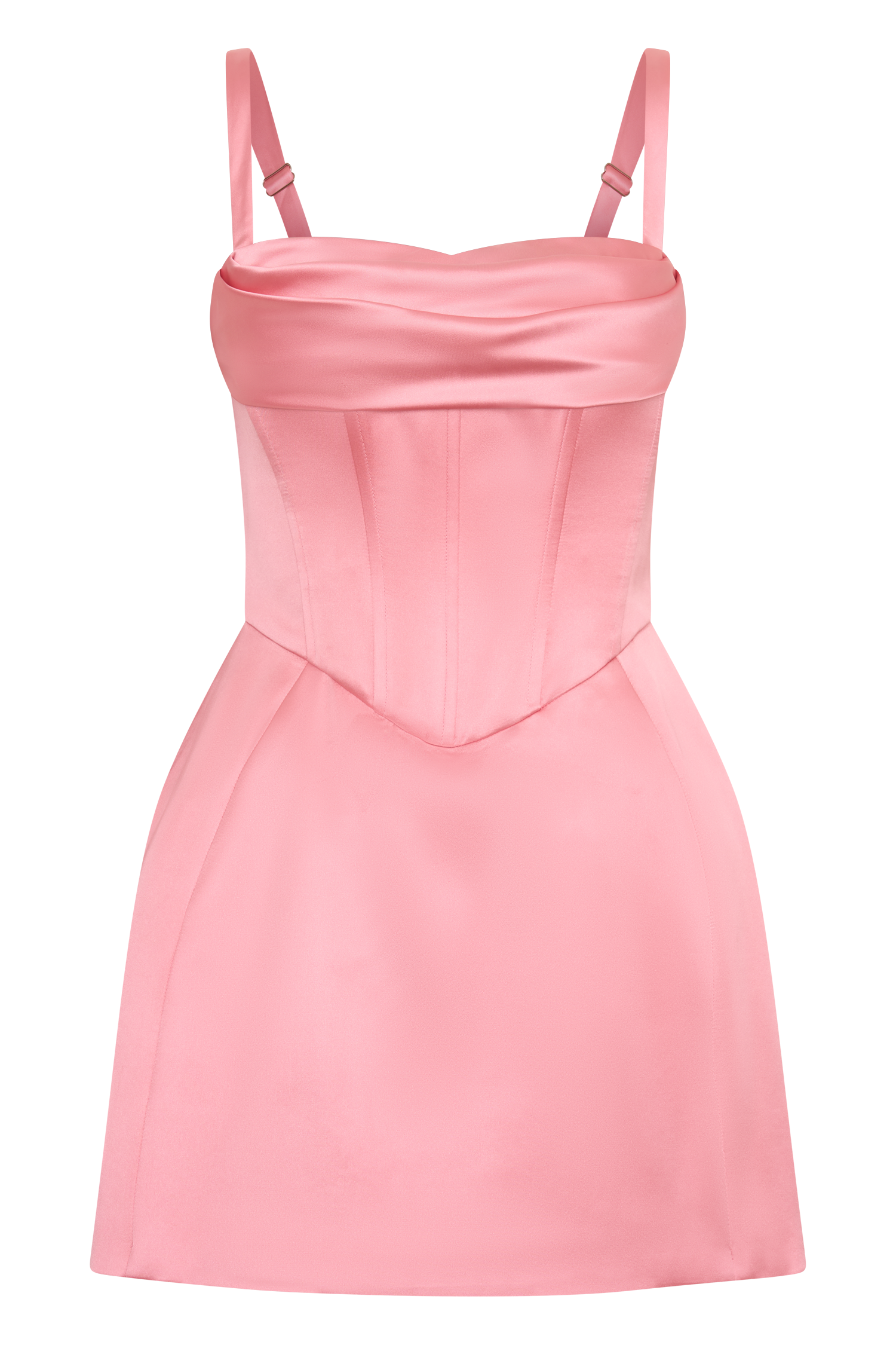 Isabel Satin Corset Mini Dress - Pink