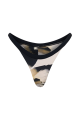 Isla Brazilian Bikini Bottom - Ivory Oversized Floral Print