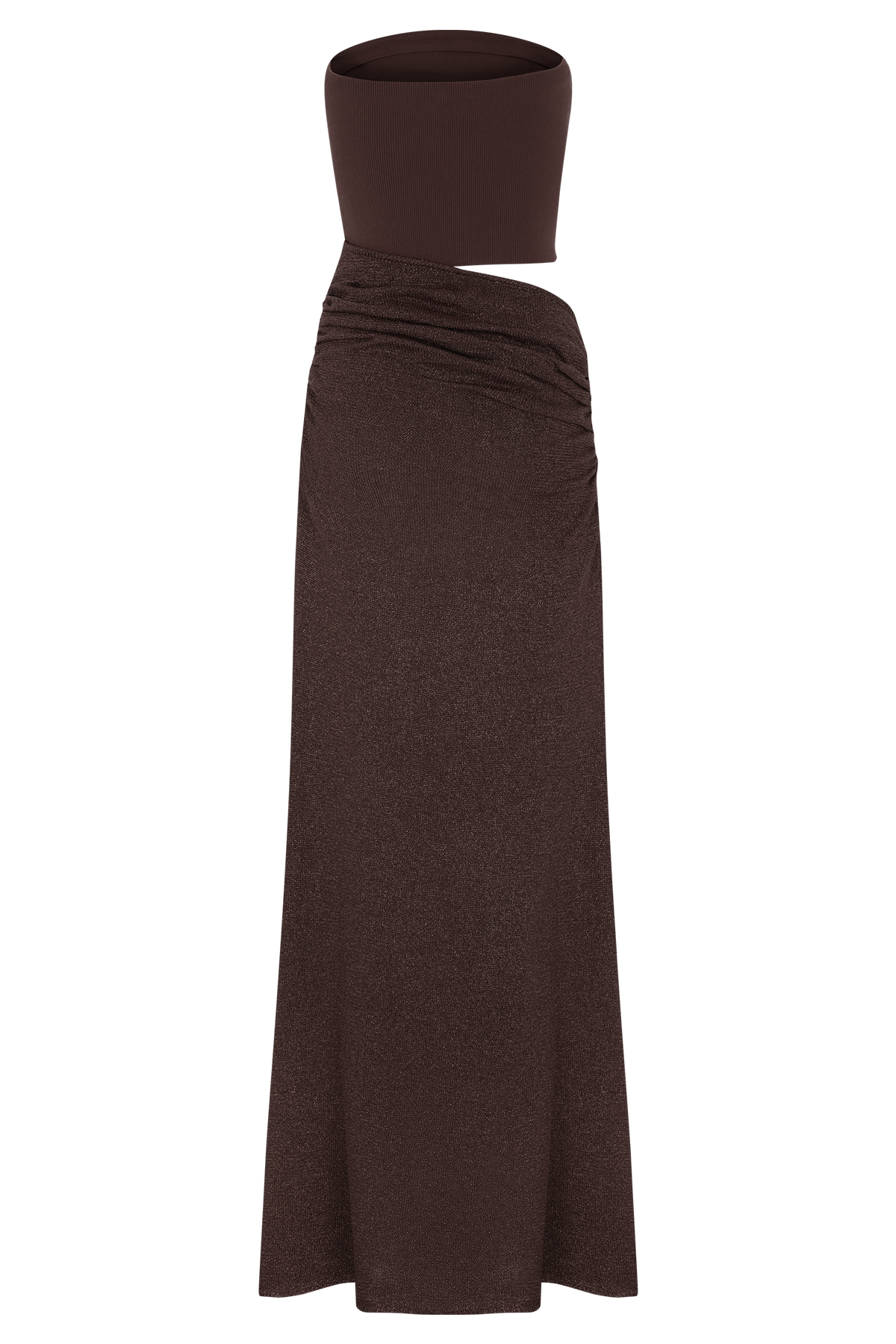 Jasiel Strapless Knit Maxi Dress - Chocolate