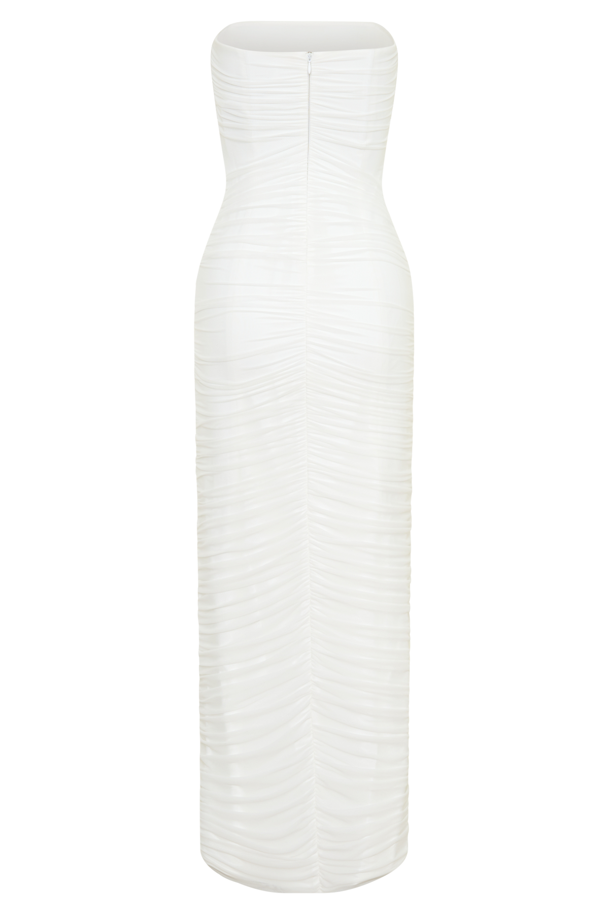 Jianna Strapless Mesh Maxi Dress - Ivory
