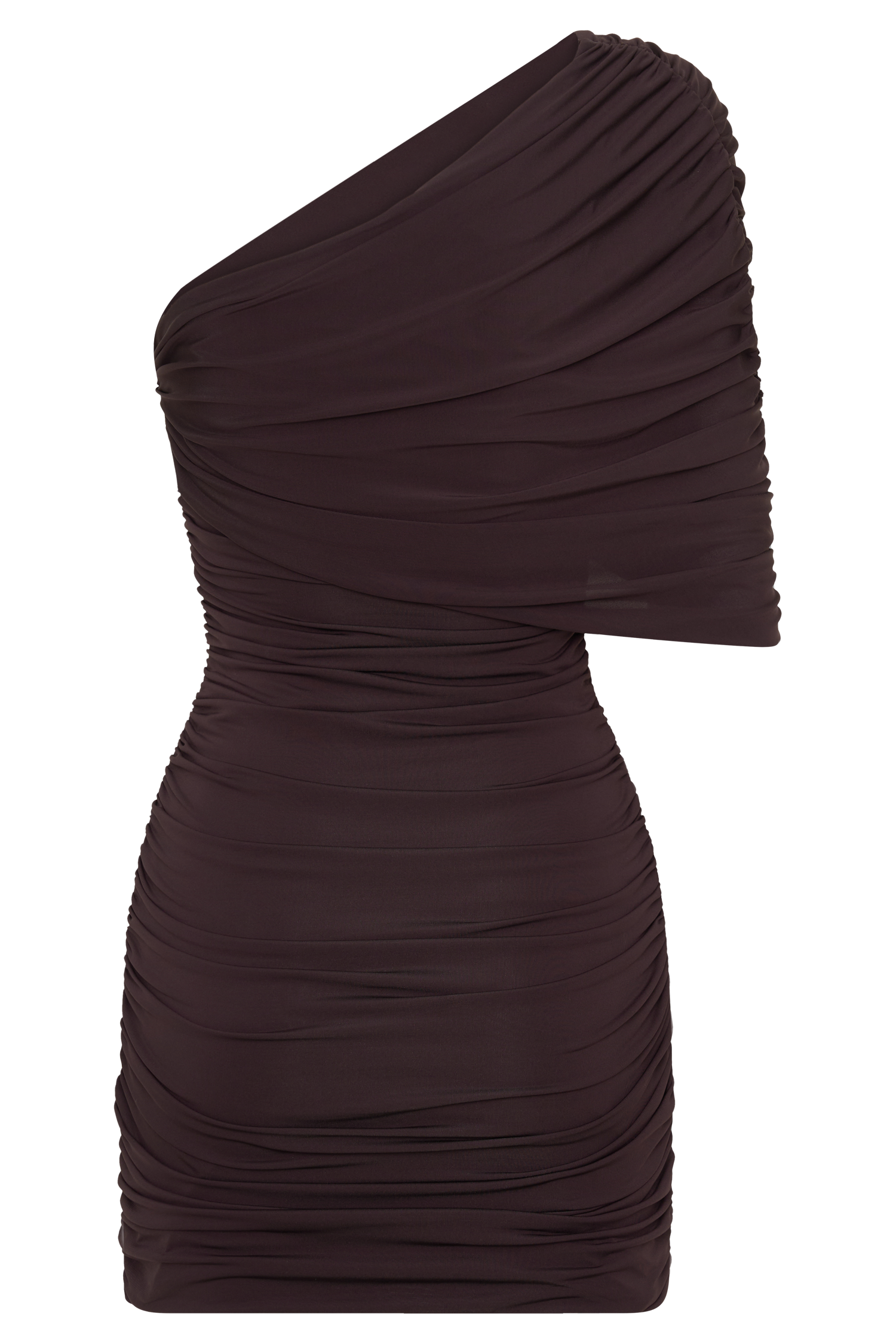 Kaiydo Gathered Centre Wire Mini Dress - Chocolate