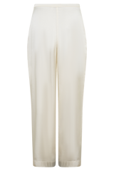 Kayla Silk Blend Straight Leg Pants - Ivory