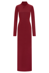 Kiyah Slinky Cut Out Maxi Dress - Red