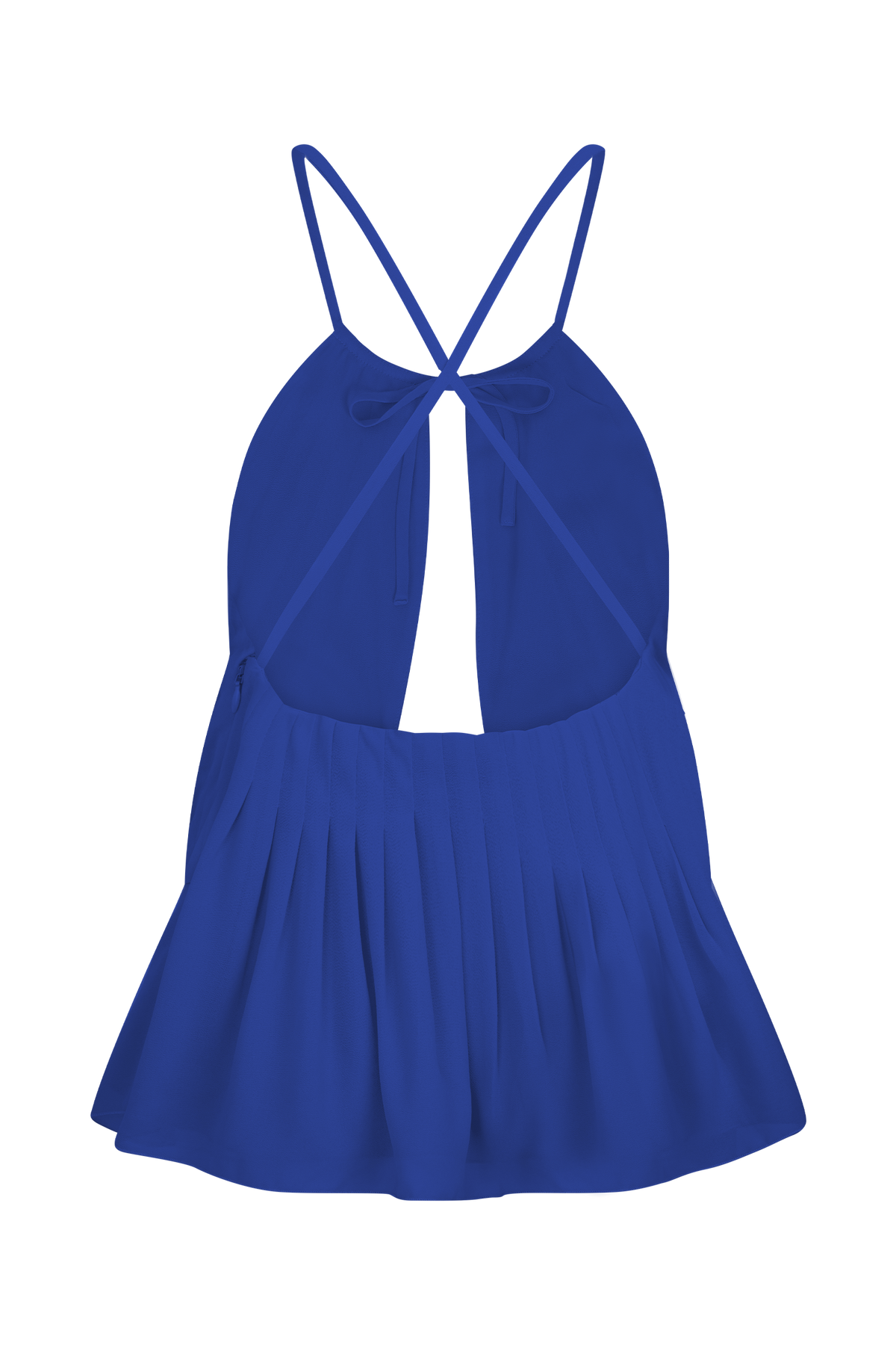Korra Chiffon Halter Top - Cobalt Blue