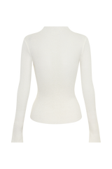 Lawson Wrap Knit Long Sleeve Top - White