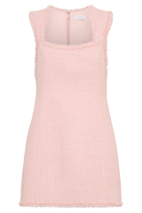 Lea Tweed Sleeveless Mini Dress - Baby Pink