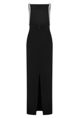 Lorde Embellished Crepe Maxi Dress - Black