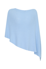 Loura One Shoulder Knit Cape Top - Cornflower Blue