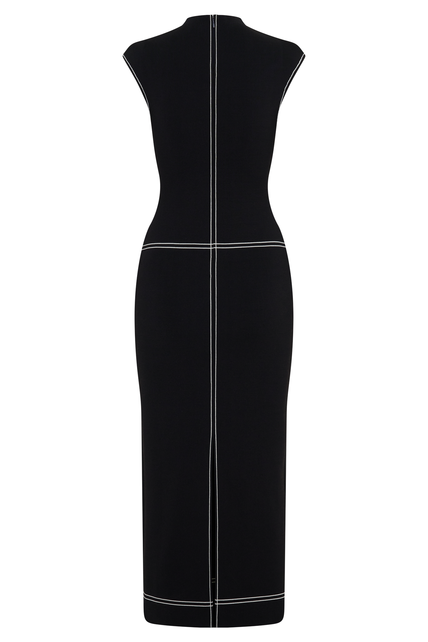 Malone Bandage Knit Midi Dress - Black