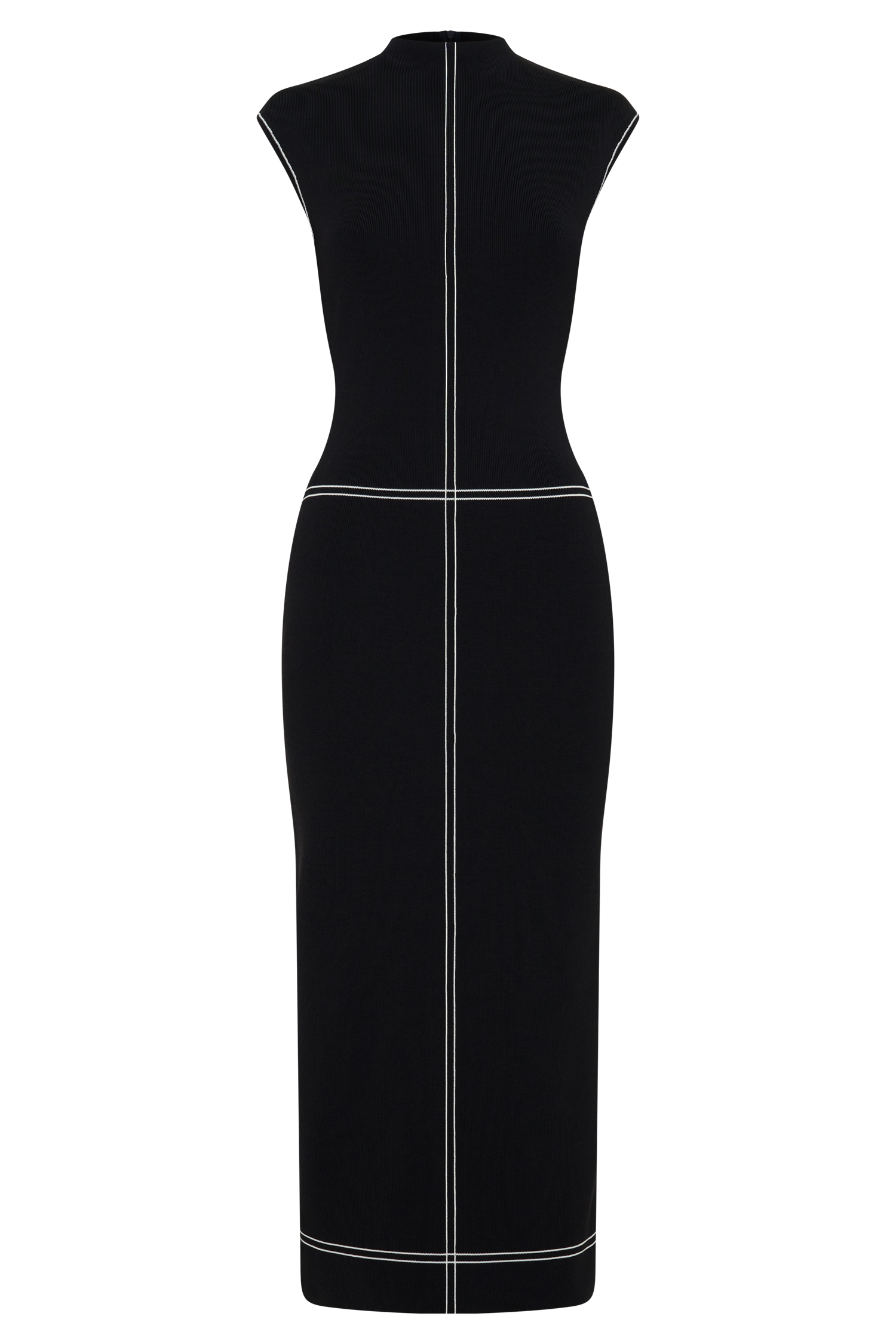 Malone Bandage Knit Midi Dress - Black