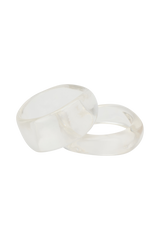 Marah Resin Bangle Set - Clear