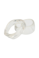 Marah Resin Bangle Set - Clear