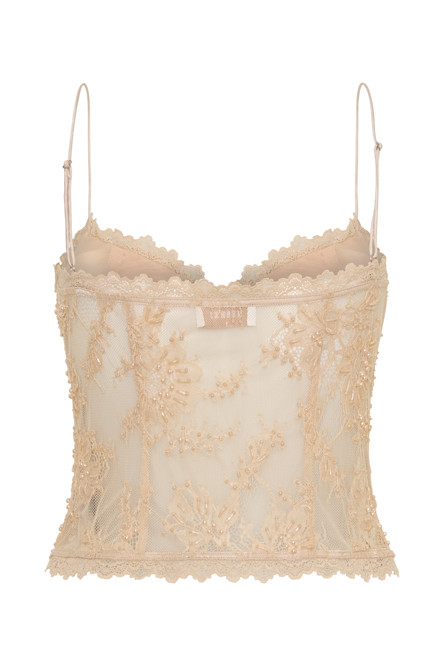 Marcelle Sweetheart Lace Top - Blush Rose Gold