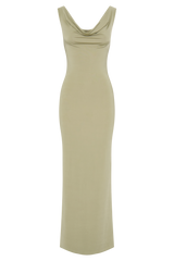 Marta Slinky Cowl Maxi Dress - Sage