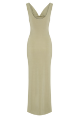 Marta Slinky Cowl Maxi Dress - Sage
