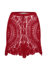 Marvin Crochet Mini Skirt - Red