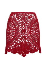 Marvin Crochet Mini Skirt - Red