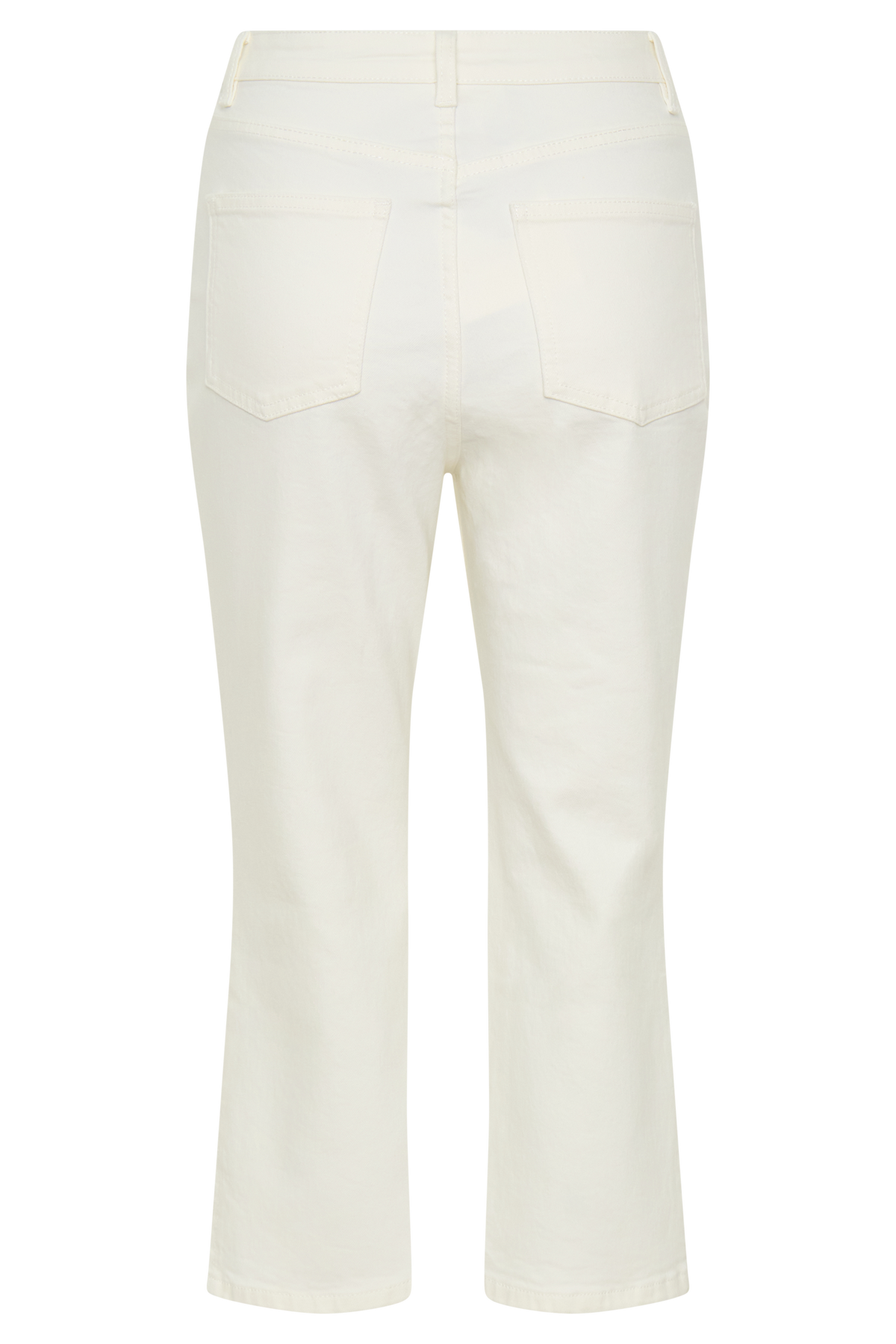 Mary Denim Capris - White