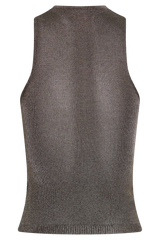 Nikki Lurex Top With Hardware - Gunmetal