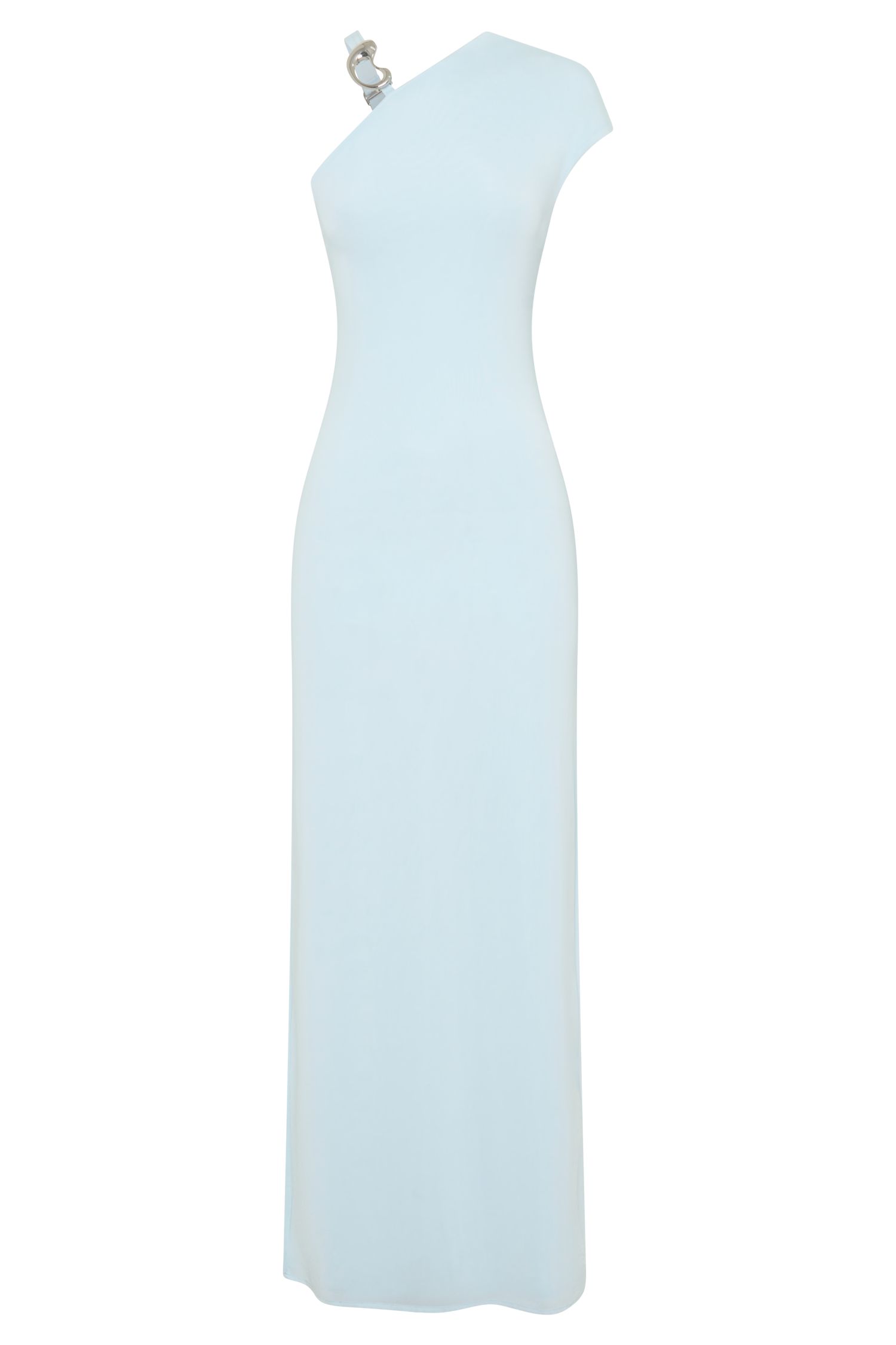 Oden Slinky Maxi Dress With Hardware - Sky Blue